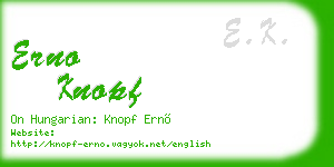 erno knopf business card